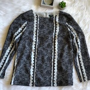 J Crew | Optical Lace Top